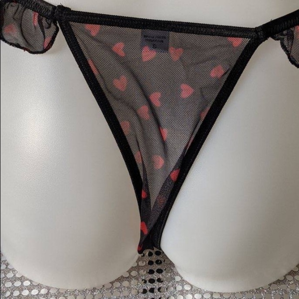 Mesh Heart Patterned Lingerie - Picture 3 of 10